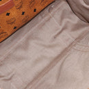 MCM Logogram Vicetos Tote Bag PVC Brown Gold Auth 170245-11