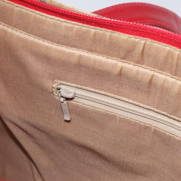 BURBERRY Nova Check Tote Bag Canvas Beige Gold Auth 170246