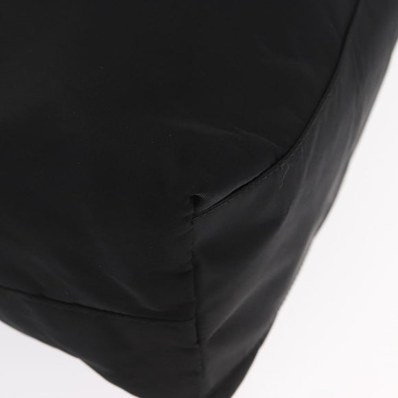 PRADA Tote Bag Nylon Black Silver Auth 170249V