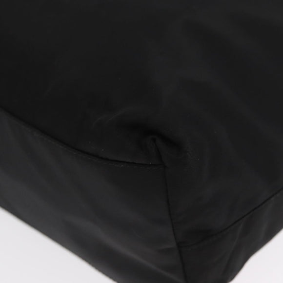 PRADA Tote Bag Nylon Black Silver Auth 170249V