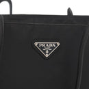 PRADA Tote Bag Nylon Black Silver Auth 170249V-18