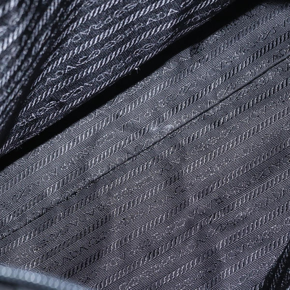 PRADA Tote Bag Nylon Black Silver Auth 170249V