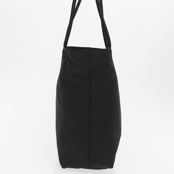 PRADA Tote Bag Nylon Black Silver Auth 170249V