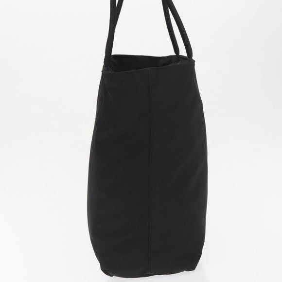PRADA Tote Bag Nylon Black Silver Auth 170249V