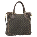 LOUIS VUITTON Monogram Mini Lin Buzasu Anjoul Bag Brown M95617 LV Auth 170251-13