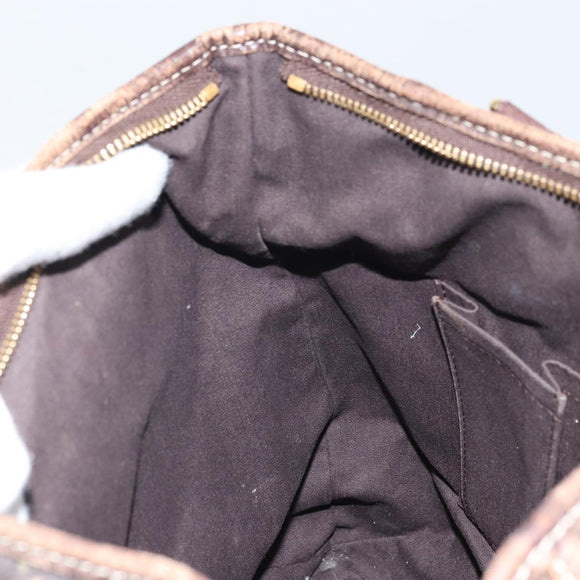 LOUIS VUITTON Monogram Mini Lin Buzasu Anjoul Bag Brown M95617 LV Auth 170251