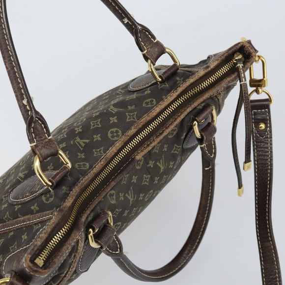 LOUIS VUITTON Monogram Mini Lin Buzasu Anjoul Bag Brown M95617 LV Auth 170251