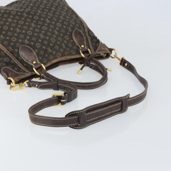 LOUIS VUITTON Monogram Mini Lin Buzasu Anjoul Bag Brown M95617 LV Auth 170251