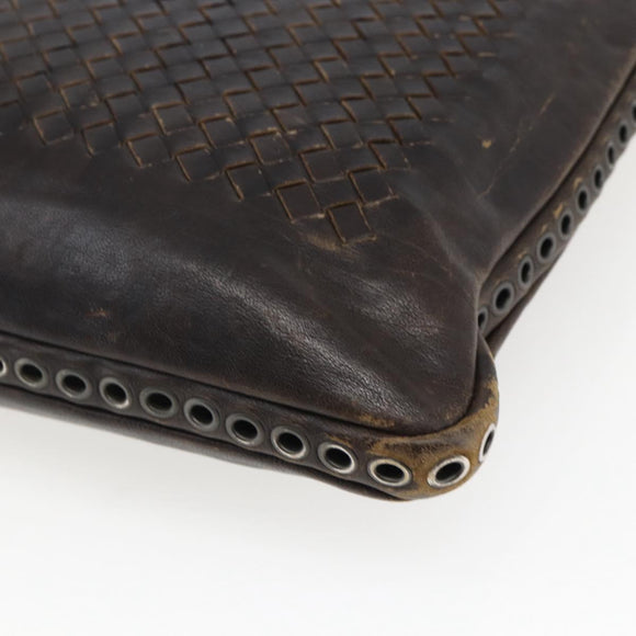 BOTTEGA VENETA INTRECCIATO Tote Bag Leather Brown Auth 170253