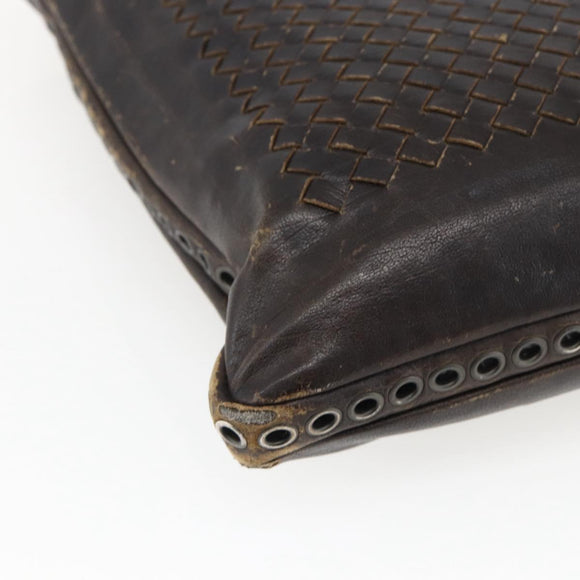 BOTTEGA VENETA INTRECCIATO Tote Bag Leather Brown Auth 170253