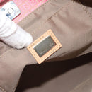 FENDI Zucchino Canvas Tote Bag Pink Silver Auth 170255-19