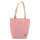 FENDI Zucchino Canvas Tote Bag Pink Silver Auth 170255-13