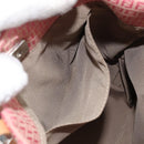 FENDI Zucchino Canvas Tote Bag Pink Silver Auth 170255-22