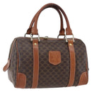 CELINE Macadam Canvas Hand Bag PVC Leather Brown Gold Auth 170257-1