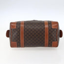 CELINE Macadam Canvas Hand Bag PVC Leather Brown Gold Auth 170257-5