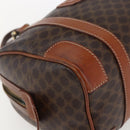 CELINE Macadam Canvas Hand Bag PVC Leather Brown Gold Auth 170257-14