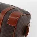 CELINE Macadam Canvas Hand Bag PVC Leather Brown Gold Auth 170257-15