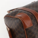 CELINE Macadam Canvas Hand Bag PVC Leather Brown Gold Auth 170257-16