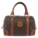 CELINE Macadam Canvas Hand Bag PVC Leather Brown Gold Auth 170257-13