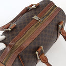 CELINE Macadam Canvas Hand Bag PVC Leather Brown Gold Auth 170257-6