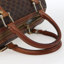 CELINE Macadam Canvas Hand Bag PVC Leather Brown Gold Auth 170257-8