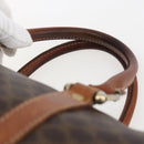 CELINE Macadam Canvas Hand Bag PVC Leather Brown Gold Auth 170257-9