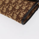Christian Dior Chain Trotter Canvas Shoulder Bag Brown Gold Auth 170258-14