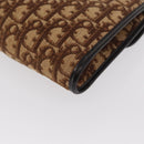 Christian Dior Chain Trotter Canvas Shoulder Bag Brown Gold Auth 170258-16