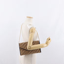 Christian Dior Chain Trotter Canvas Shoulder Bag Brown Gold Auth 170258-20