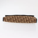 Christian Dior Chain Trotter Canvas Shoulder Bag Brown Gold Auth 170258-5