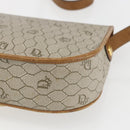 Christian Dior Honeycomb Canvas Shoulder Bag PVC Beige Gold Auth 170259-12