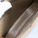 Christian Dior Honeycomb Canvas Shoulder Bag PVC Beige Gold Auth 170259-15