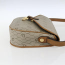 Christian Dior Honeycomb Canvas Shoulder Bag PVC Beige Gold Auth 170259-5