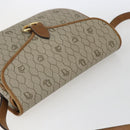 Christian Dior Honeycomb Canvas Shoulder Bag PVC Beige Gold Auth 170259-6
