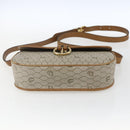 Christian Dior Honeycomb Canvas Shoulder Bag PVC Beige Gold Auth 170259-9