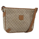 CELINE Macadam Canvas Shoulder Bag PVC Beige Auth 170260-1