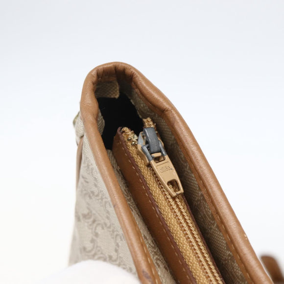 CELINE Macadam Canvas Shoulder Bag PVC Beige Auth 170260