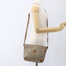 CELINE Macadam Canvas Shoulder Bag PVC Beige Auth 170260-21