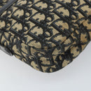 Christian Dior Trotter Canvas Shoulder Bag Navy Gold Auth 170261-14