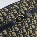 Christian Dior Trotter Canvas Shoulder Bag Navy Gold Auth 170261-17