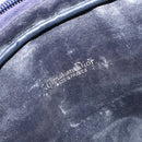 Christian Dior Trotter Canvas Shoulder Bag Navy Gold Auth 170261-11