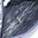 Christian Dior Trotter Canvas Shoulder Bag Navy Gold Auth 170261-12