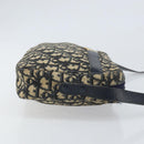 Christian Dior Trotter Canvas Shoulder Bag Navy Gold Auth 170261-3