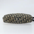 Christian Dior Trotter Canvas Shoulder Bag Navy Gold Auth 170261-5