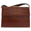 Salvatore Ferragamo Shoulder Bag Leather Brown Gold Auth 170263-13