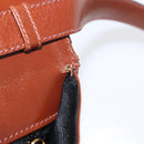 Salvatore Ferragamo Shoulder Bag Leather Brown Gold Auth 170263-11
