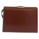 Salvatore Ferragamo Shoulder Bag Leather Brown Gold Auth 170263-2