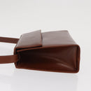 Salvatore Ferragamo Shoulder Bag Leather Brown Gold Auth 170263-4