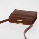Salvatore Ferragamo Shoulder Bag Leather Brown Gold Auth 170263-6