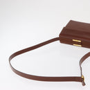 Salvatore Ferragamo Shoulder Bag Leather Brown Gold Auth 170263-7